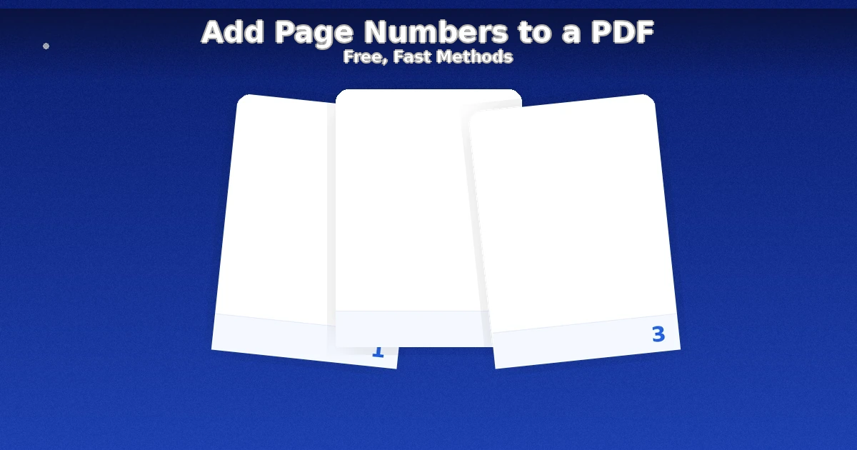 Add page numbers to a PDF (2025) — convert, insert numbering in Word/Docs, and export a clean file