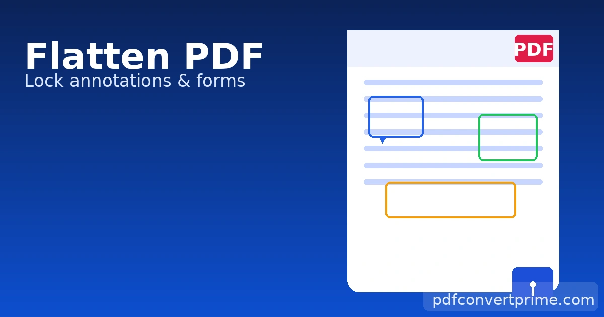 Flatten PDF 2025 — lock annotations, comments, stamps, and form fields (Print to PDF and PDF→Image→PDF methods)