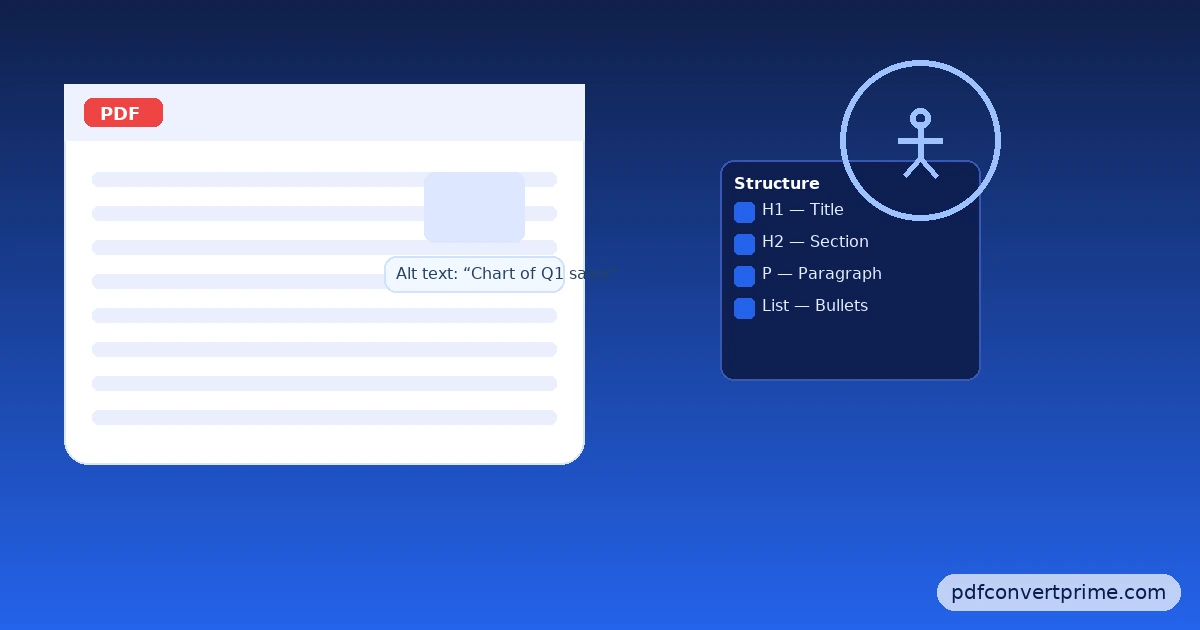 Make PDFs Accessible — featured card showing tags and accessibility icons