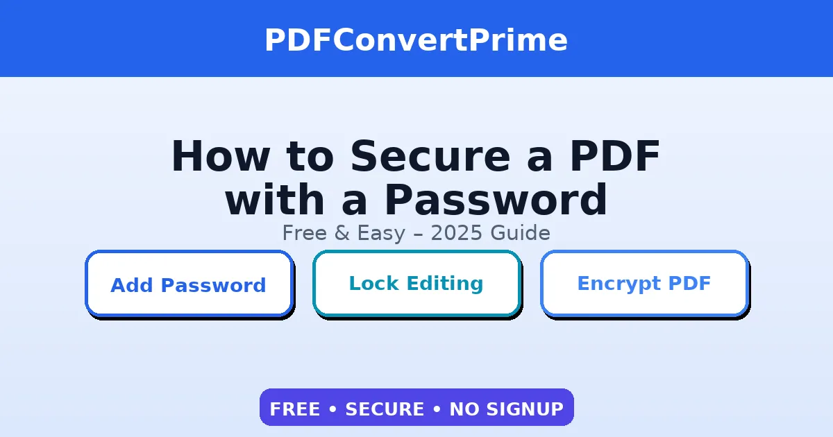 How to Secure a PDF with a Password