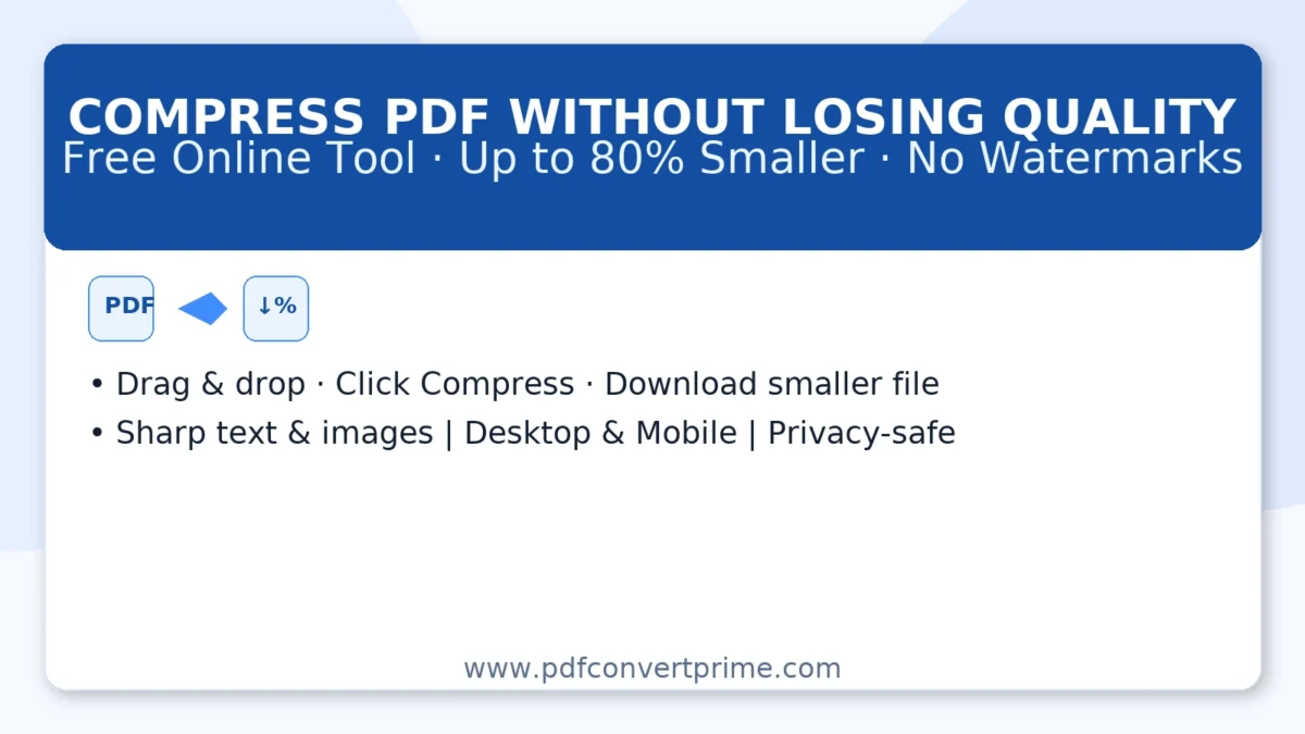 Compress PDF without losing quality using PDF Converter Prime
