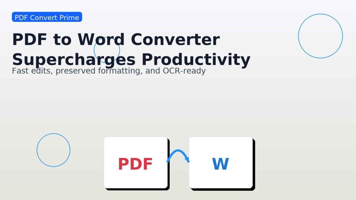 PDF to Word Converter Productivity Tool