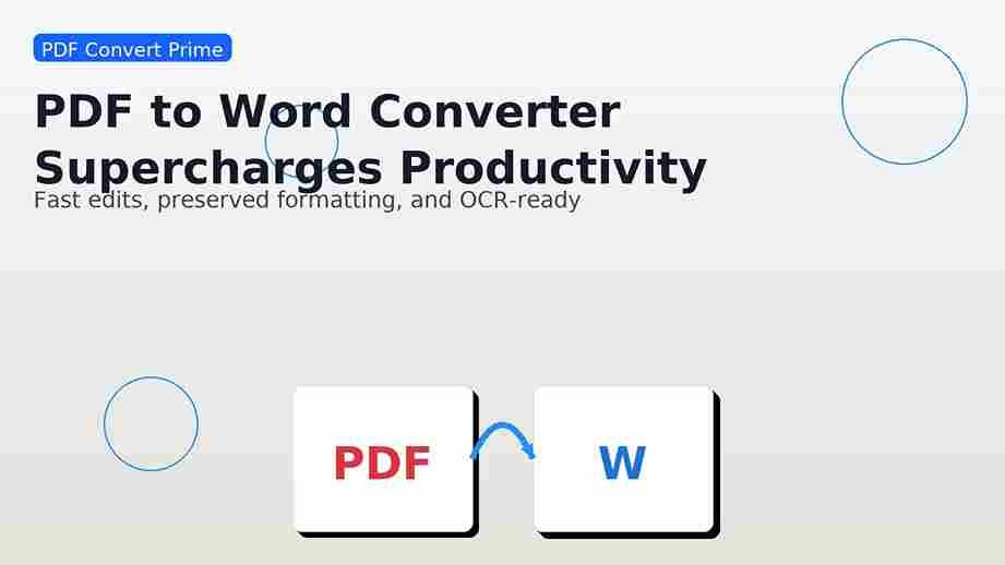 Hero Banner PDF to Word Converter Productivity